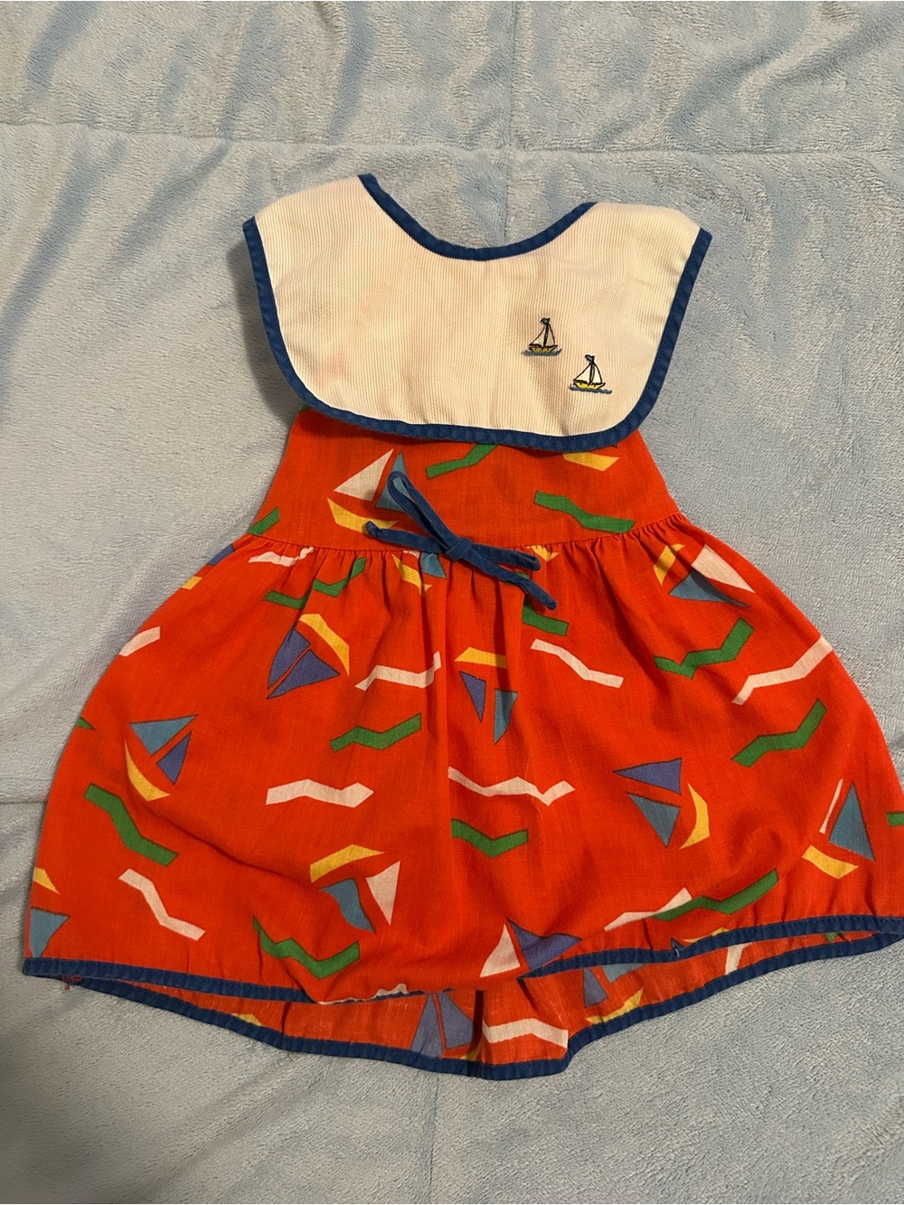 Vintage 80’s sailboat pattern dress 3T